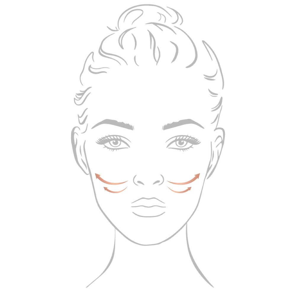 Outline of face with arrows pointing outward from the nose