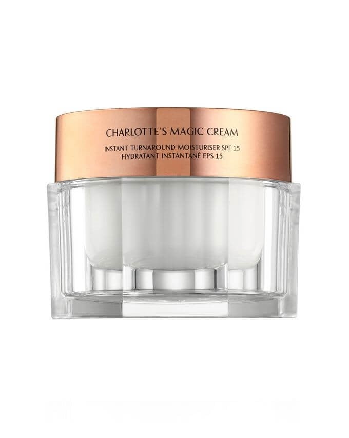 Charlotte's Magic Cream instant turnaround moisturiser to prep skin for foundation